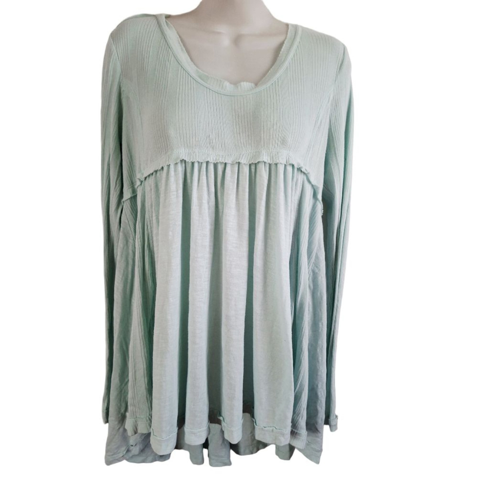 True craft mint Long Sleeve Tee Y2K sz large clean girl fairycore pastels - Picture 2 of 4